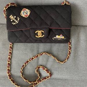 SOLD Chanel classic flap mini Paris-Hamburg limited edition